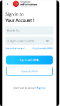 NextGen mParivahan sign in screenshot